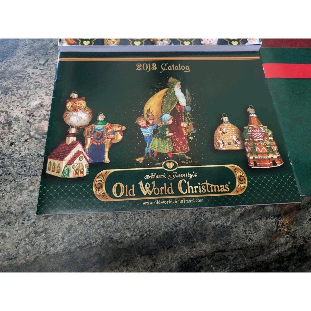Old World Christmas Catalogs Books 2009 2012 2013 2014 Merck Glass Ornament USED